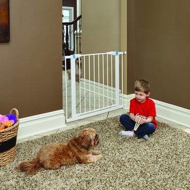 White Glow in the Dark Steel Pet Gate - 39